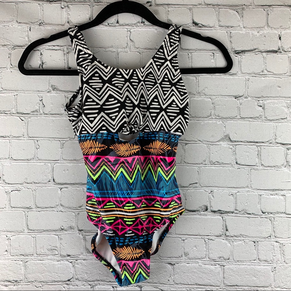 Art Class One Piece SwimSuit Bright Bohemian Print